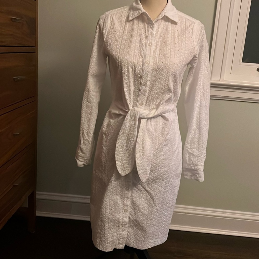 CK cotton eyelet shirt dress